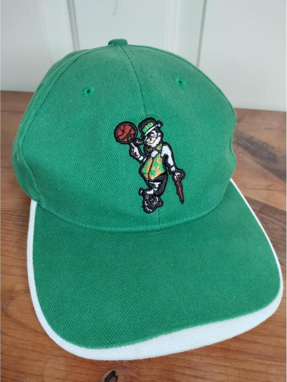 VTG 90s Boston Celtics Sports Specialties Hat Green/White  Strap NBA Cap